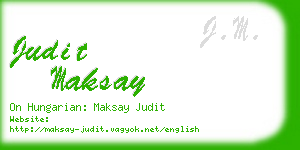 judit maksay business card